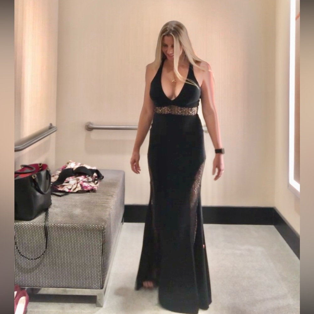 Aqua Dresses Brand, sexy long black dress! Size 2